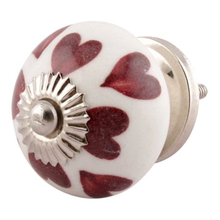 Cherry Hearted Ceramic Cabinet Knobs Online